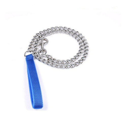 Correa Perros Cadena 120cm, 4.0mm Gancho Blindado Mango Soft