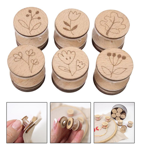 6pcs Hilo Keeperer Hilo Bobinas Bordado Arte Herramienta B