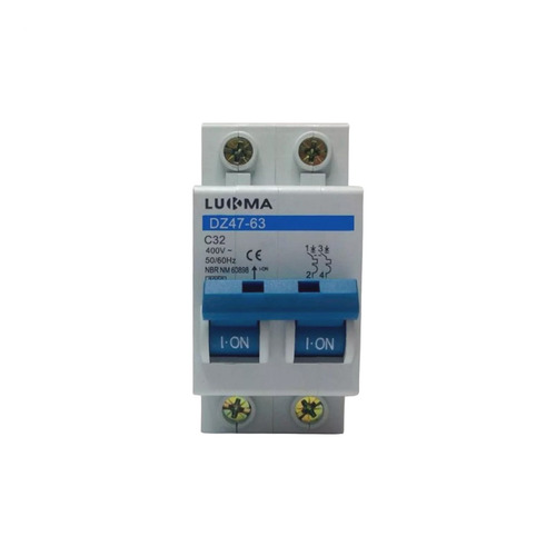 Disjuntor Mini Bipolar Din Curva C 32a Lk-32