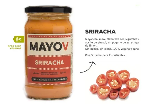 Pack 6 Mayonesa Mayo V Sriracha Recetas De Entonces 270g