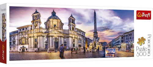 Rompecabezas Trefl 29501 Panorámico Plaza Navona 500 Piezas 14+