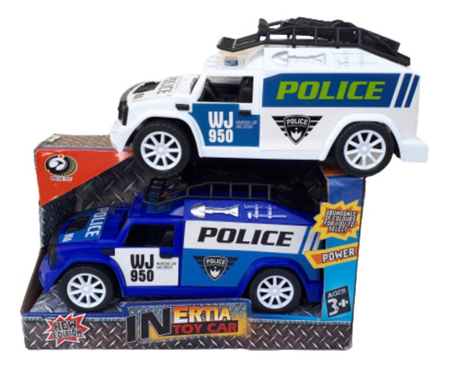 Auto Policia A Friccion Camioneta 14cm Mundotoys