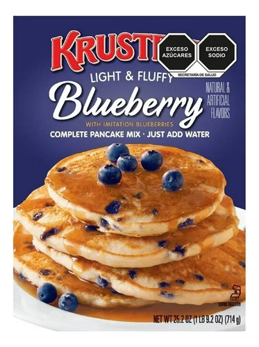 4 Pza Harina Para Hot Cakes Krusteaz Sabor Moras 714 G