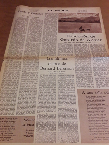 Diario La Nación Bernard Berenson Gerardo De Alvear 1965