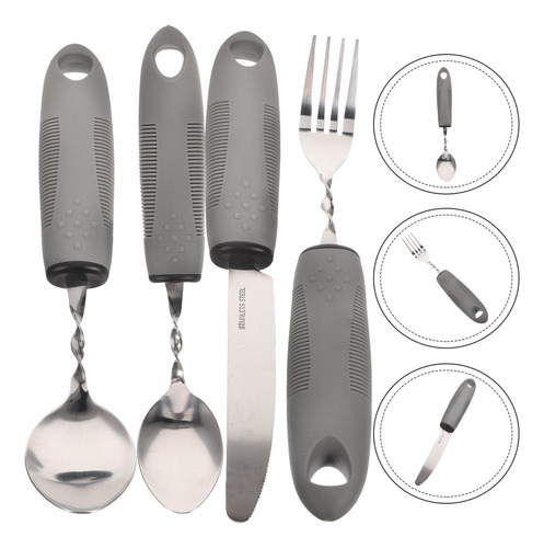 X Talheres De Viagem Parkinson's Spoon Fork Utensílio Para