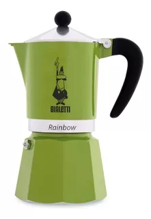 Cafetera Bialetti Moka Express 3 Tazas Rainbow Verde