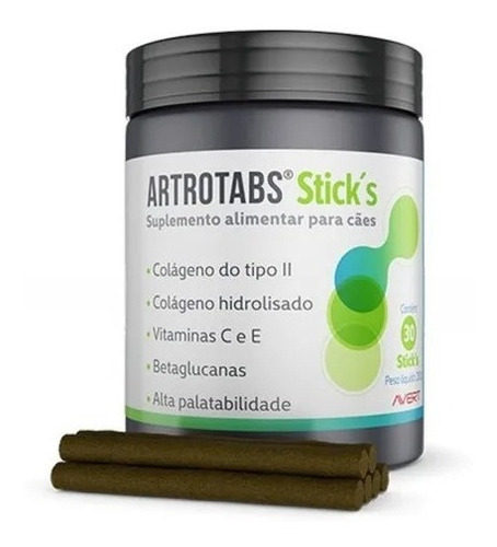 Artrotabs Sticks Para Cães Colágene Tipo Ii Avert           