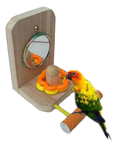 Soporte Para Espejo De Perca Para Pájaros, Juguete Para De