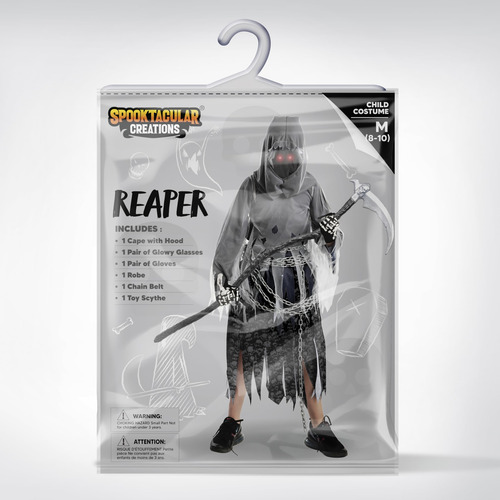 Disfraz Infantil Unisex De Grim Reaper De Spooktacular Creations, Hal