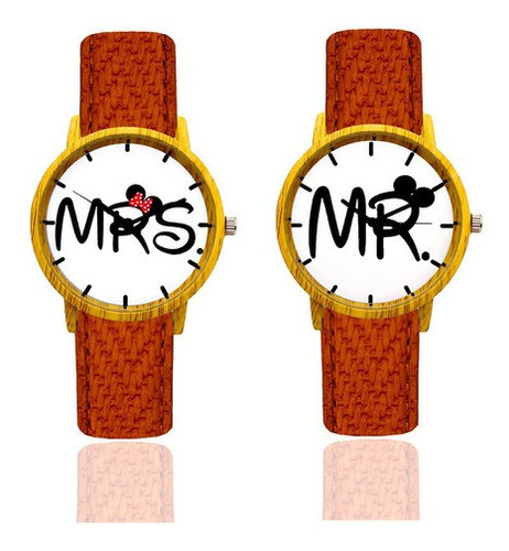 Reloj De Pareja Mr. Mrs + Estuche Dayoshop