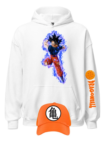 Buzo Dragon Ball Goku Ultra Capot Hoddie Obsequi Gorra X