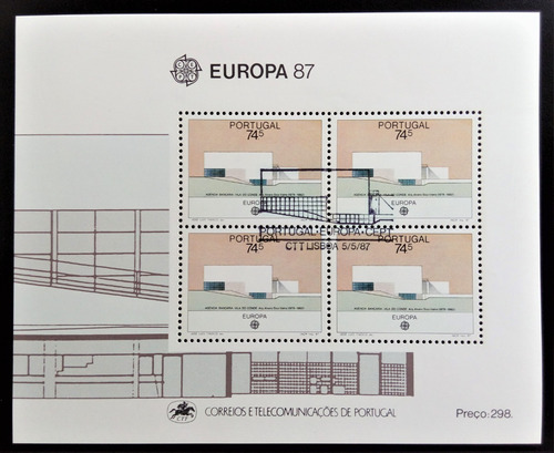 Portugal, Serie 3 Bloques Tema Europa 1987 1er Día L16580