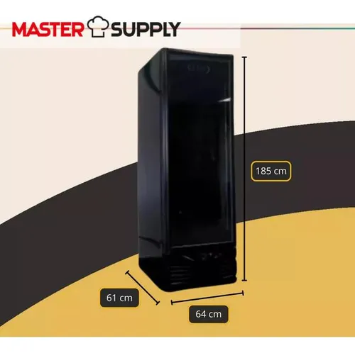 Heladera Vertical Exhibidora Fam V420mtblack 395lts