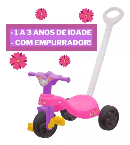 Motoca Infantil Triciclo Encantado Rosa Menina Pais e Filhos - Camilo's  Variedades