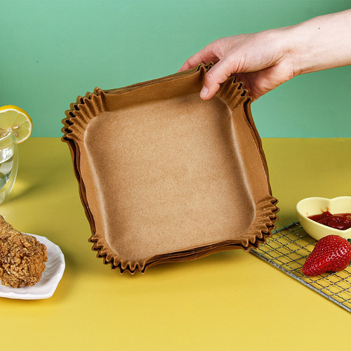 Fweaad Plato Cuadrado De Papel Para Freidora Doméstica De