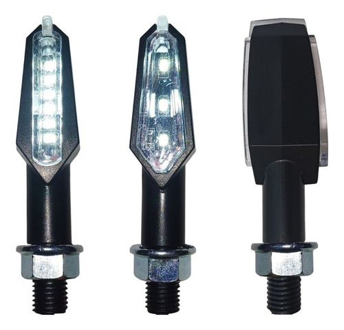 Direccionales Moto Led Universal 4pz Mb Ax Gt Line 150cc Blanco