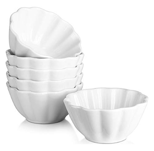 Ramekins De Porcelana En Forma De Flor De 4 Oz, Ramekin...