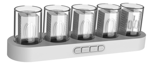 Reloj Moderno De Tubo Nixie, Reloj Led De Escritorio, Blanco