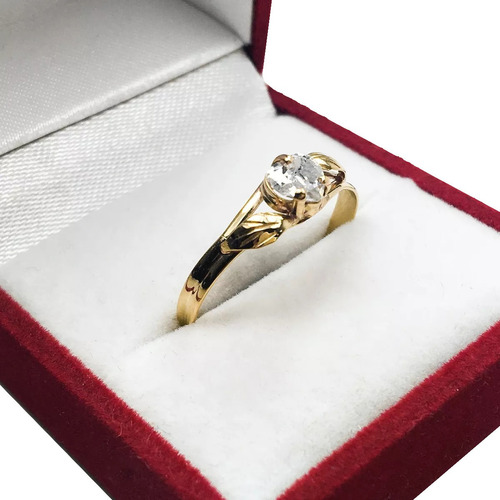 Anillos Oro 18k Mujer Piedra Compromiso Corazon Chico