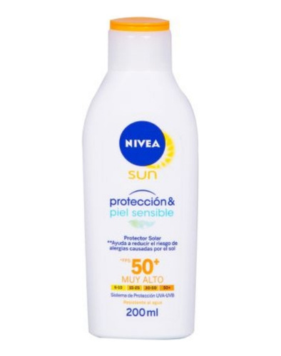Nivea Sun Protect & Sensitive Lotion Fps 50+ 200ml.