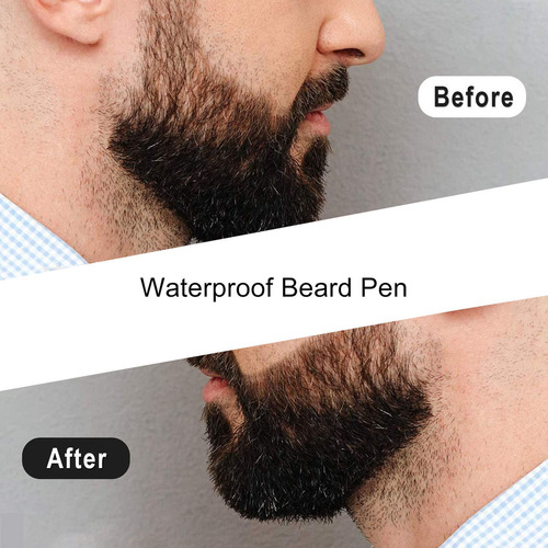 Bolígrafo Impermeable Para Barba, Relleno De Lápiz, 2 En 1,