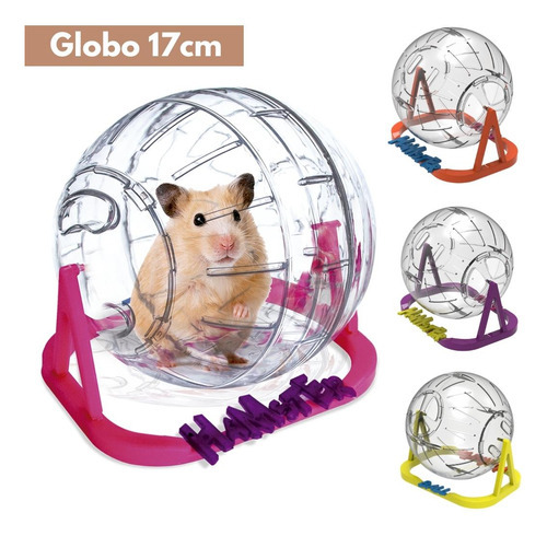 Pelota de plástico para hámster Globo, tamaño M, 17 cm