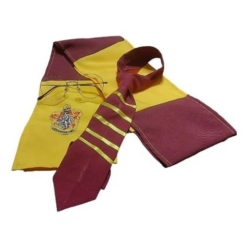 Accesorio Disfraz Harry Potter Incluye Bufanda, Lentes Y Corbata