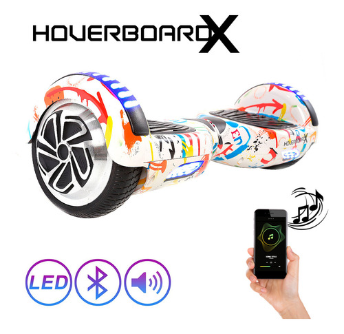 Hoverboard Infantil Smart Balance Grande Grafite Bluetooth