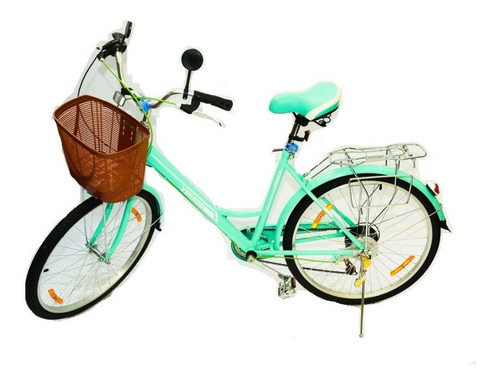 Bicicleta Dama Rodado 26 Canasto Luz Shimano Parrilla