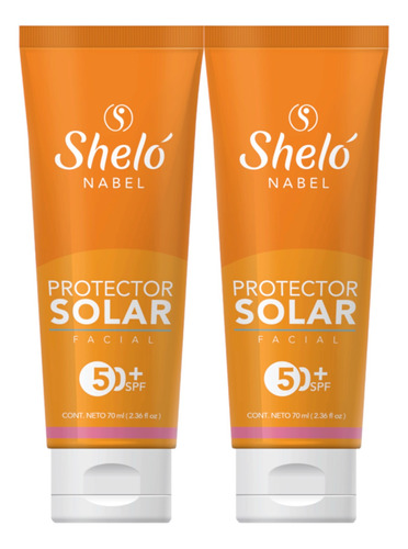 Protector Solar Spf50/ Facial Shelo Nabel® 75ml. 2 Piezas