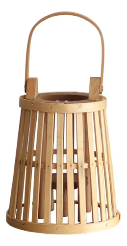 Farol De Ratán De Bambú Con Asa Para Decoración Del Hogar