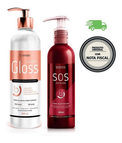 Kit Cauter Gloss 500ml + Sos Extreme Anti Quebra 240ml