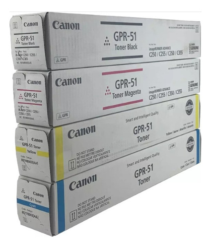 Kit Toner Canon Gpr51, Los 3 Colores Originales.