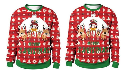 Sueter Navideño Ugly Sweater Navidad Pareja 2pcs