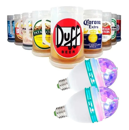 Pack X 12 Unidades Chopps Refrescante + 2 Led Giratorias