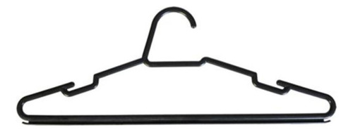 Kit Cabide Adulto Com 4 Unidades Preto Resistente