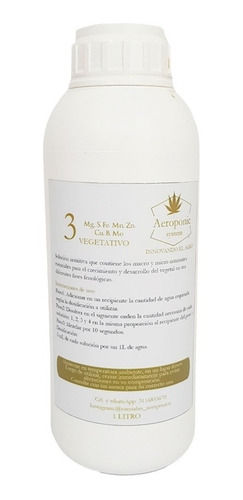Imagen 3 de 5 de Nutrientes Orgánico Mineral X 4 Litros Floración Aeroponic