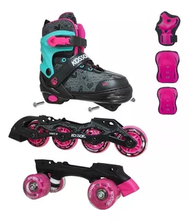 Rollers / Patines 2en1 Extensibles Britz Kossok +protec