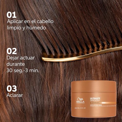 Combo Wella Ultimate Smooth Sh + Acond + Masc + Serum