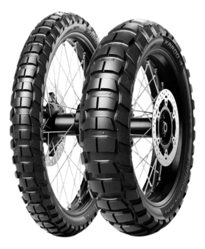 Par Pneu 110/90-19 + 150/70-17 Moto Karoo 4 Metzeler