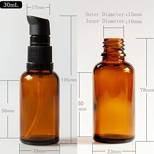Botellas De Viaje De Vidrio Ámbar De 30 Ml Para Artículos De