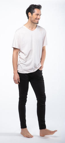 Jean Skinny Color Negro Hombre - Mizu