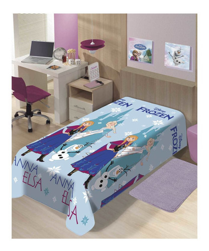 Manta Jolitex Ternille Licenciados Soft com design frozen flocos de neve de 2m x 1.5m