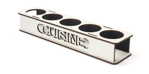 Imagen 4 de 6 de Especiero De Madera Mdf Condimentos Envase Con Tapa Doble X5
