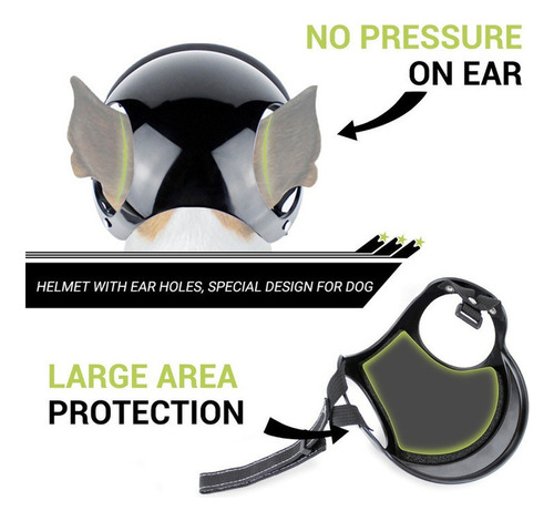 Nuevo Casco De Moto For Perro Pequeño Con Lente