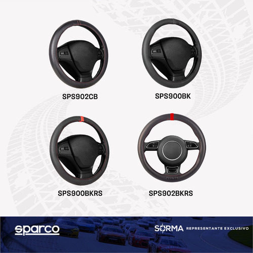 Imagen 7 de 10 de Cubre Volante 36/38 Cm Sparco Importado Leggera Pvc Sin Aro