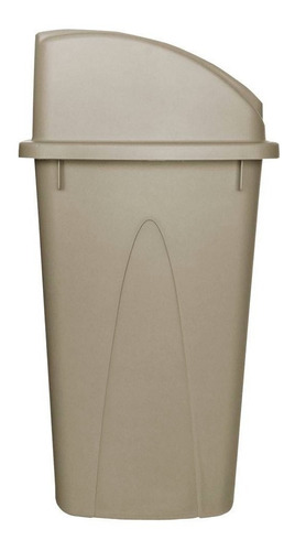 Bote De Basura 65l Tapa Balancín Frontal Color Capuchino