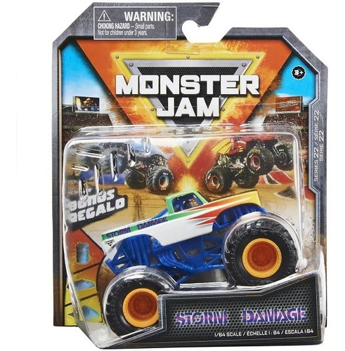 Carro Monster Jam Storm Damage 1:64 Sunny