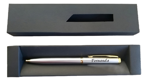 Kit 20 Caneta De Metal Com Estojo Personalizado
