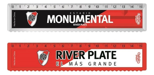 Regla River Plate 15 Cm Cresko Licencia X Unidad